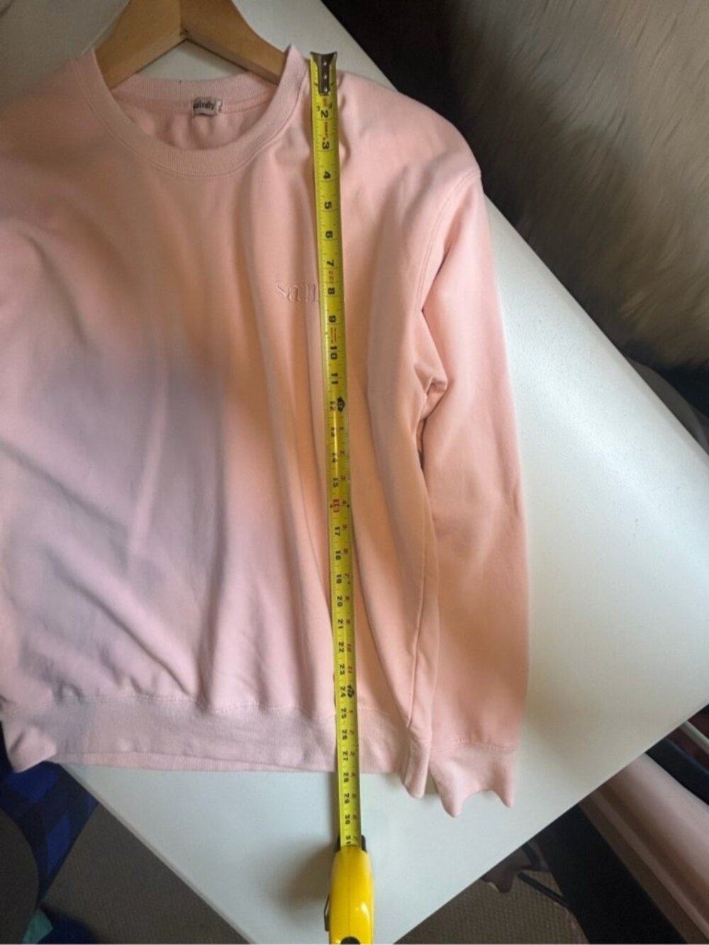 Saintly Wine Pink Sinner Saint Long Sleeve Cotton Sweatshirt size XL Loungewear - Picture 11 of 12
